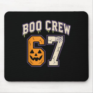 67 Halloween Boo Crew Sports Jersey Brainrot Meme  Mouse Pad