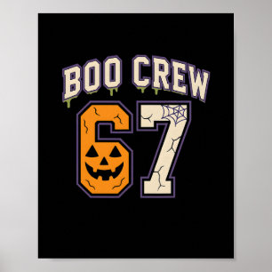 67 Halloween Boo Crew Sports Jersey Brainrot Meme Poster