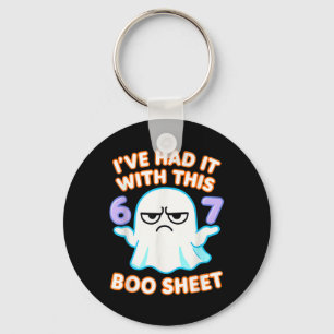 67 Halloween Costume Boo Sheet 6 7 Meme Six Seven Key Ring