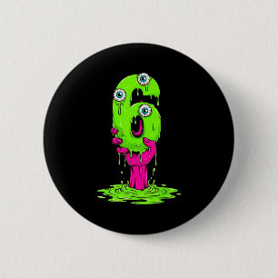 67 Halloween Costume Funny Number 6 Six Meme For G Cm Round Badge