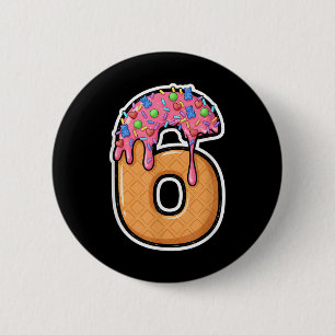 67 Halloween Costume Matching Number 6 Melting Ice Cm Round Badge