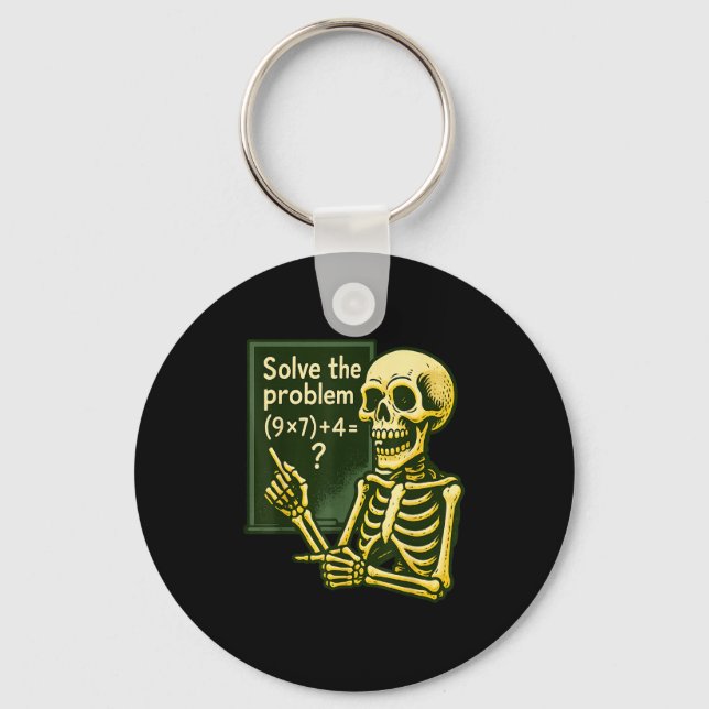 67 Halloween Math Funny Six Seven Meme Brainrot Sk Key Ring (Front)