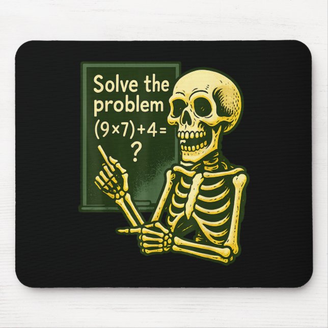 67 Halloween Math Funny Six Seven Meme Brainrot Sk Mouse Pad (Front)
