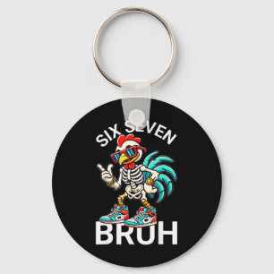 67 Halloween Meme 6 7 Chicken Skeleton Six Seven F Key Ring