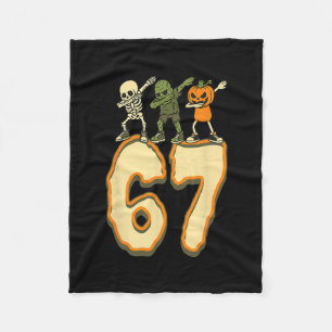 67 Halloween Meme 6 7 Numbers Six Seven Funny Kids Fleece Blanket