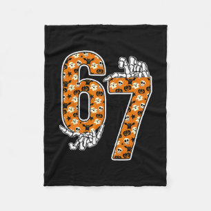 67 Halloween Meme 6 7 Numbers Six Seven Funny Kids Fleece Blanket