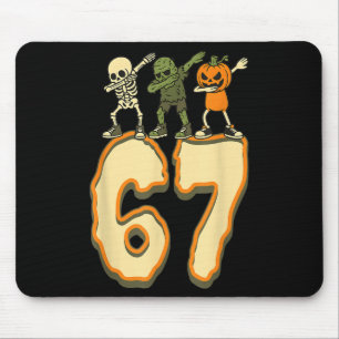 67 Halloween Meme 6 7 Numbers Six Seven Funny Kids Mouse Pad