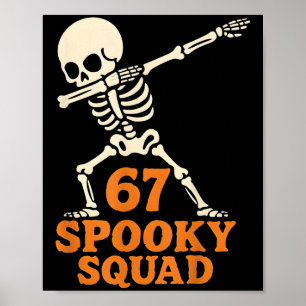 67 Halloween Meme 6 7 Numbers Six Seven Funny Kids Poster