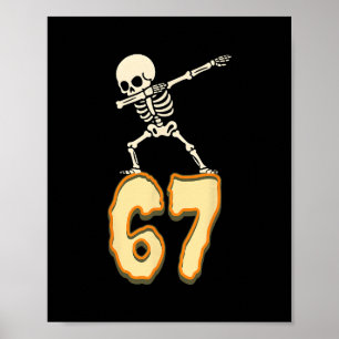 67 Halloween Meme 6 7 Numbers Six Seven Funny Kids Poster