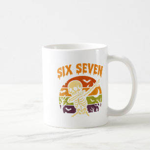 67 Halloween Meme 6 7 Skeleton Six Seven Numbers F Coffee Mug