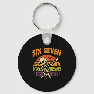 67 Halloween Meme 6 7 Skeleton Six Seven Numbers F Key Ring
