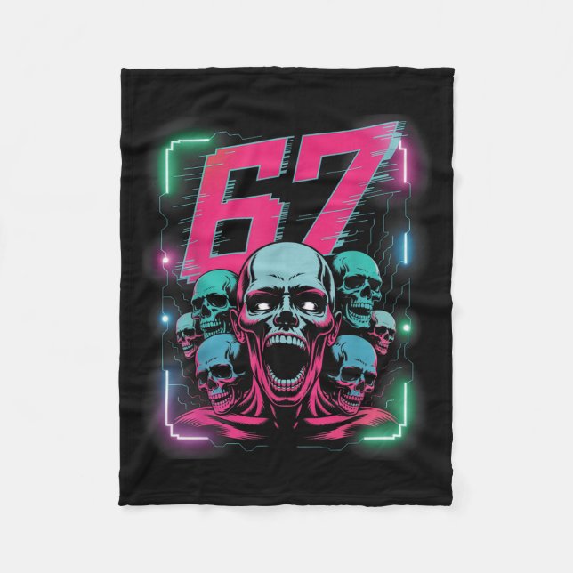 67 Halloween Scp Horror Face Y Costume Shirt Horro Fleece Blanket (Front)