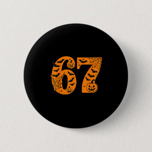 67 Halloween Six Seven Brainrot Meme Boys Kids Fun 6 Cm Round Badge