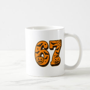 67 Halloween Six Seven Brainrot Meme Boys Kids Fun Coffee Mug