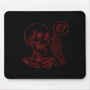 67 Halloween Skeleton Six Seven Meme Brainrot Funn Mouse Pad