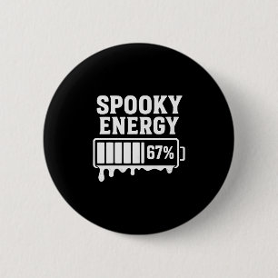 67 Halloween Spooky Energy Brainrot Meme Six Seven 6 Cm Round Badge