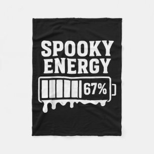 67 Halloween Spooky Energy Brainrot Meme Six Seven Fleece Blanket