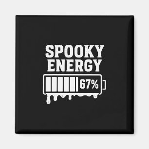 67 Halloween Spooky Energy Brainrot Meme Six Seven Magnet