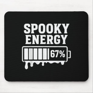 67 Halloween Spooky Energy Brainrot Meme Six Seven Mouse Pad