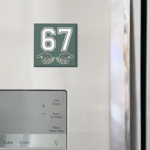 67 Hand Funny Six Seven Meme Generation Alpha Magnet