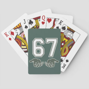 67 Hand Funny Six Seven Meme Generation Alpha Playing Cards