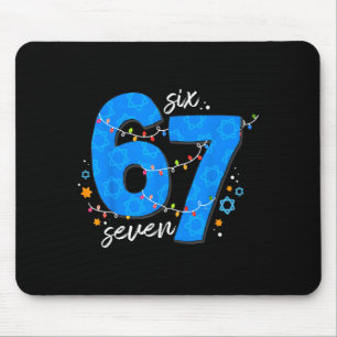67 Hanukkah Jewish Holiday Menorah Six Seven Meme  Mouse Pad