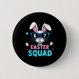67 happy easter squad bunny funny for kids boys67 6 cm round badge