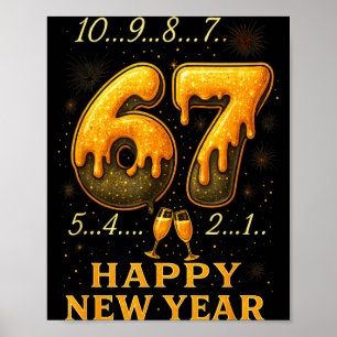 67 Happy New Year Six Seven Funny Countdown 2026 B Poster