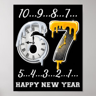 67 Happy New Year Six Seven Funny Countdown 2026 B Poster