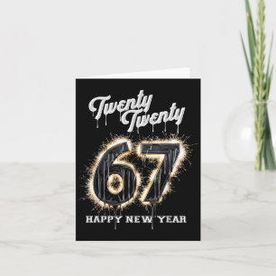 67 Happy New Year's Eve Six Seven Funny 2026 Brain Card