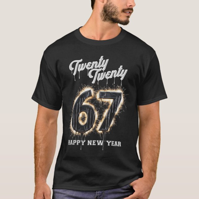 67 Happy New Year's Eve Six Seven Funny 2026 Brain T-Shirt (Front)