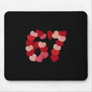 67 Hearts Sweater Design For Valentine's Day Love  Mouse Pad