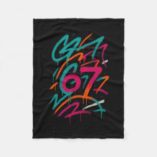 67 Hidden Meme Trending Gen Z Alpha Six Seven 6 7  Fleece Blanket