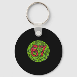 67 Hidden Meme Trending Gen Z Alpha Six Seven 6 7 Key Ring