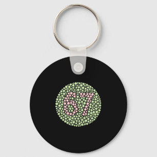 67 Hidden Meme Trending Gen Z Alpha Six Seven 6 7 Key Ring