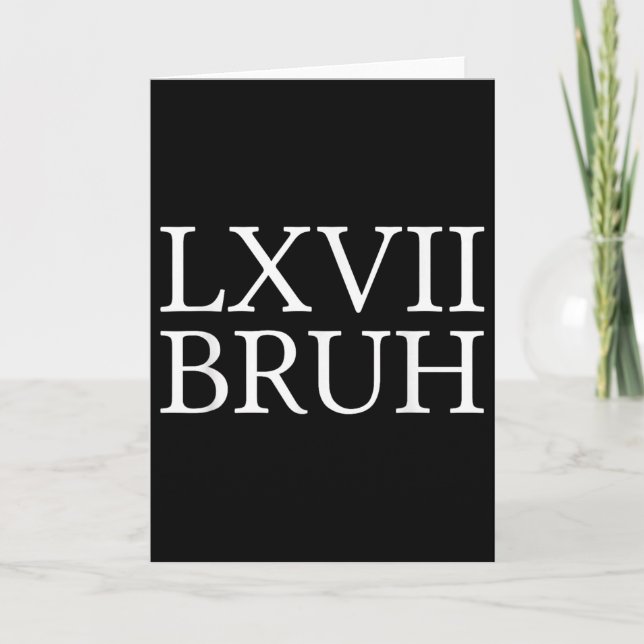 67 History Meme Six Seven Bruh Funny History Teach Card (Front)