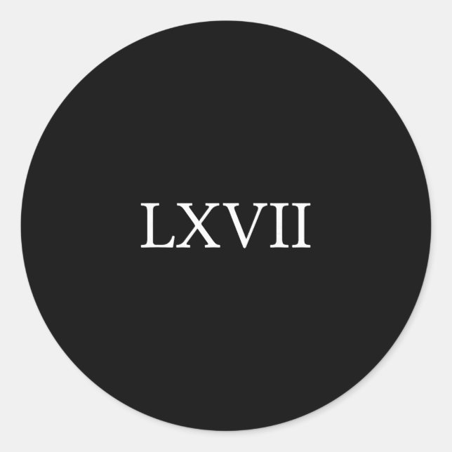 67 History Meme Six Seven Historian Funny History  Classic Round Sticker (Front)