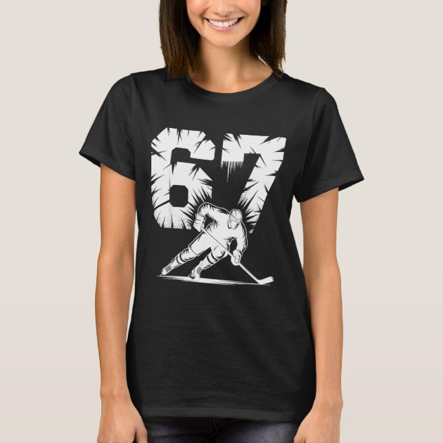 67 Hockey Cool Six Seven Gen Alpha Slang Winter St T-Shirt (Front)