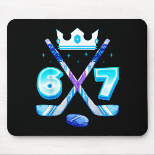 67 Hockey Drip Funny Ice Meme Number Six Seven Mouse Pad