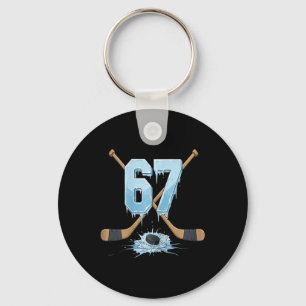 67 Hockey Drip Ice Number Funny Meme Style Boys Gr Key Ring