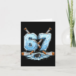 67 Hockey Drip Number Funny Meme Style Boys Graphi Card