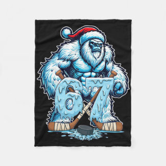 67 Hockey Drip Number Funny Meme Style Boys Graphi Fleece Blanket