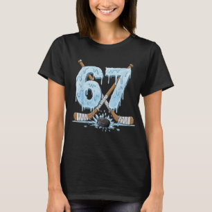 67 Hockey Drip Number Funny Meme Style Boys, hocke T-Shirt