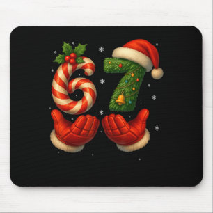 67 Hockey Hands Funny Christmas Meme Santa  Mouse Pad