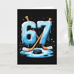 67 Hockey Ice Cream Drip Gen Alpha Slang Boys Men  Card