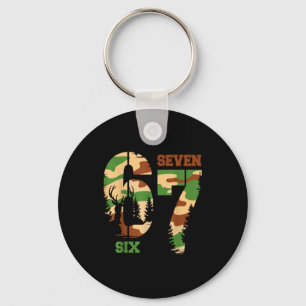 67 Hunting Camo Six Seven 6 7 Meme Camouflage 67 M Key Ring