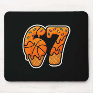 67 Ice Cream Drip Basketball Six Seven Meme Basket Mouse Pad