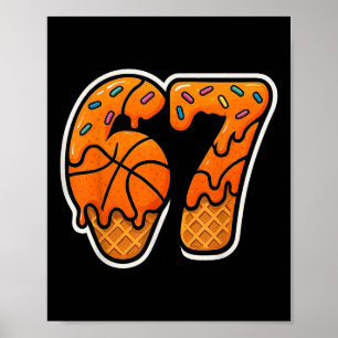 67 Ice Cream Drip Basketball Six Seven Meme Basket Poster
