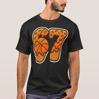 67 Ice Cream Drip Basketball Six Seven Meme Basket T-Shirt