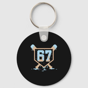 67 Ice Cream Drip Bysebyll Meme Funny Six Seven Ge Key Ring